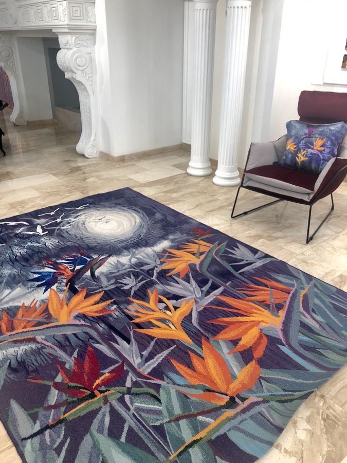 Artistic rug “Paradise Birds