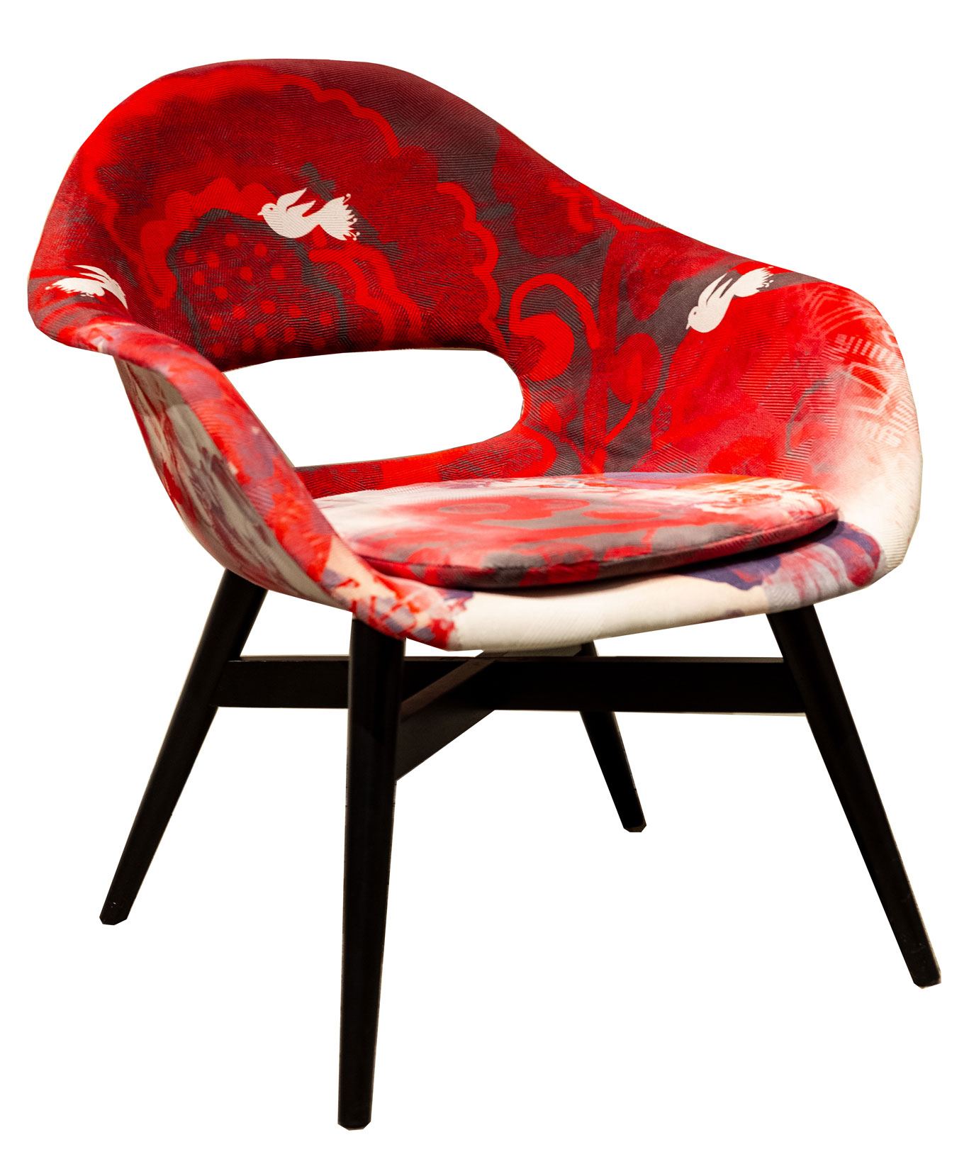 Set “Red magic” Armchair + 2 pillows